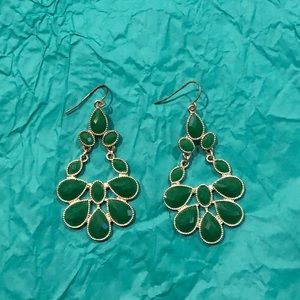 Francesa’s Green & Gold Chandelier Earrings
